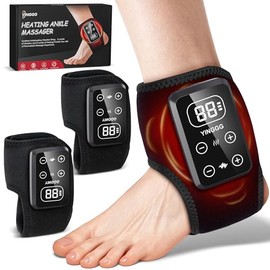 YINGGG 2PCS Foot Massager - 3-in-1 Cordless Foot & Ankle Massager with 5 Heat Levels & 3 Vibration Modes, Portable Ankle Heating Pad for Home Travel -YA01