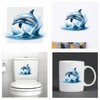 x4 Dolphin Stickers for Wall Decor, Covering Marks, Mugs &