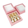 Bakepacker 36pcs Pink Pie Boxes 9x9x2.5 inches Easy Assemble Macaroon