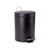 MSV Stainless Steel Pedal Bin, Black, 5 Litre