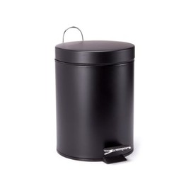 MSV Stainless Steel Pedal Bin, Black, 5 Litre