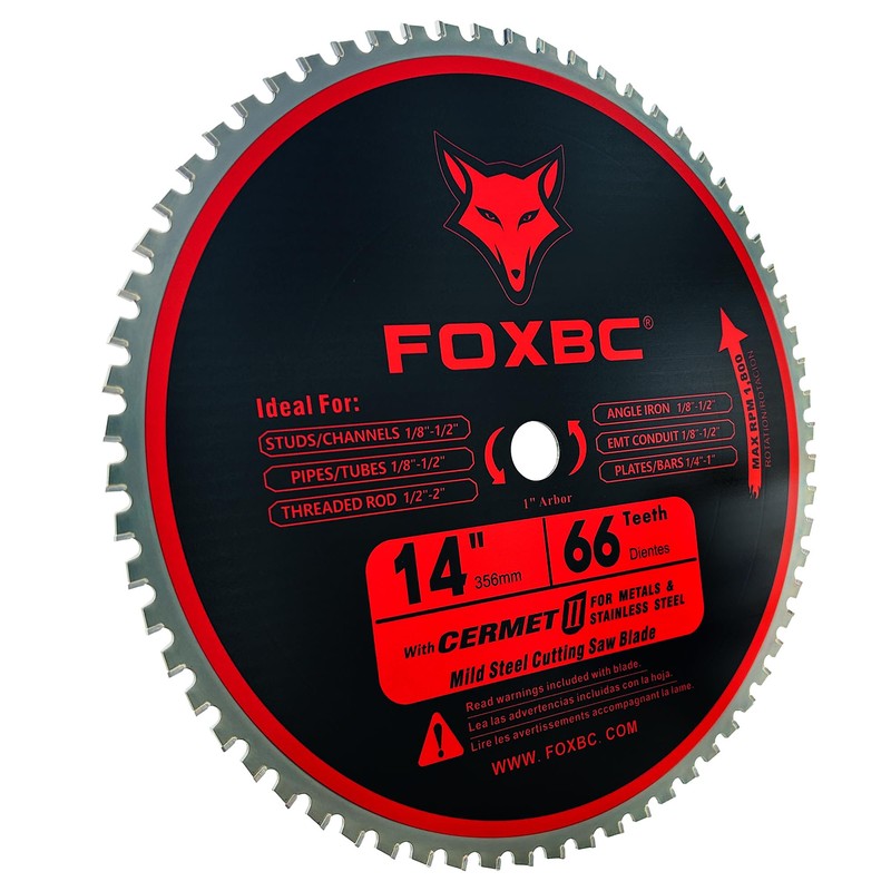 FOXBC 14 Inch Metal Steel Cutting Saw Blade 66 Tooth