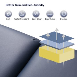 Massage Table Portable Massage Bed Lash Bed Spa Bed 3 Folding Aluminum Height Backrest Adjustable Tattoo Solon Lightweight with Carry Case, Black