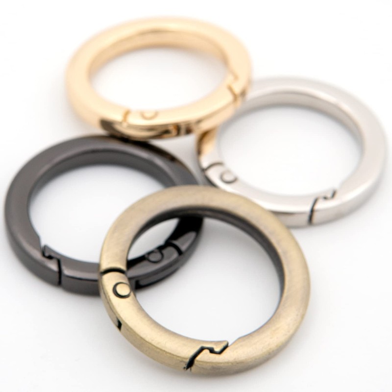 Loosco Metal O Ring for Purse Strap, 4 PCS Spring
