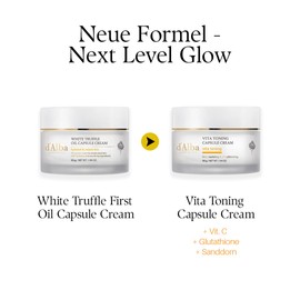 d'Alba Piedmont Vita Toning Capsule Cream, Deep Hydrating Face Moisturiser, Glass Skin with Vita-Cera Oil Capsules, Deep Hydrating Face Moisturising Cream (55 ml)