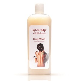 LightenUp Lactic Acid Body Wash - 33.8 Fl oz / 1000 ml - Exfoliating Shower Gel, with Shea Butter, Coconut Oil, For All Skin Types
