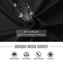 Workout Shirts for Men Dry Fit Athletic Running Shirt Moisture Wicking Performance Active Tee(XL,Black)