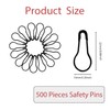 500 Pcs Black Bulb Pins 0.8" Gourd Safety Pins for
