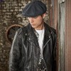 noTrash2003 Men's Flat Cap Melton Wool Baker Boy Cap Peaked