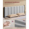 VASAGLE Full Bed Frame with Upholstered Headboard, Metal Bed Frame