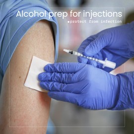 Biopure Alcohol Prep Pads – 1000 Count Sterile Medium Isopropyl Alcohol Swabs Individually Wrapped | First Aid Medical Pads for General Cleansing (2 X 2)