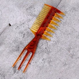 Barbershop Hair Styling Comb and Brush for Pomade, Parting, and Haircuts Clipper Brown 5ea
