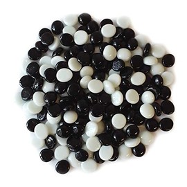 Miracolors - 1 LB - Black & White - Vase Fillers - Glass Gems