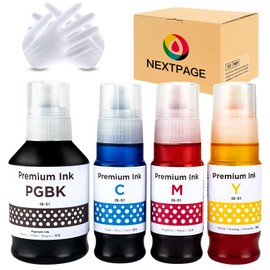 Nextpage GI-51 GI51 Ink Compatible with Canon GI-51 for Canon PIXMA G1520 G1530 G2520 G2560 G2570 G3520 G3560 G3570 G3571 G3572 G4570 (4 Packs, Black Cyan Magenta Magenta Magenta Yellow Yellow