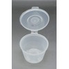 GSL 100ml 4oz Food Storage Grade Hinged Lid Plastic Containers,