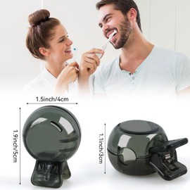 4 Pack Travel Toothbrush Head Covers Portable Toothbrush Protector Cap Brush Pod Case Protective Plastic Clip for Household Travel, Bathroom, School, Business, Camping