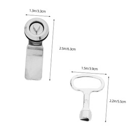 Operitacx 1 Satz dreieckiges Schloss Mülltonnenschlösser im Freien Mülleimer sperren Dreikantschlüssel aus Metall Müll können draußen Schlösser Schloss für Mülleimer Rostfreier Stahl Silber