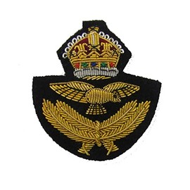 Uniform Store London Badge RAF Officer's Beret Badge With King's Crown R949