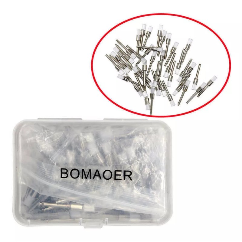 Bomaoer Cepillos Descartables Planos De Nailon, Blanco, 100 Piezas