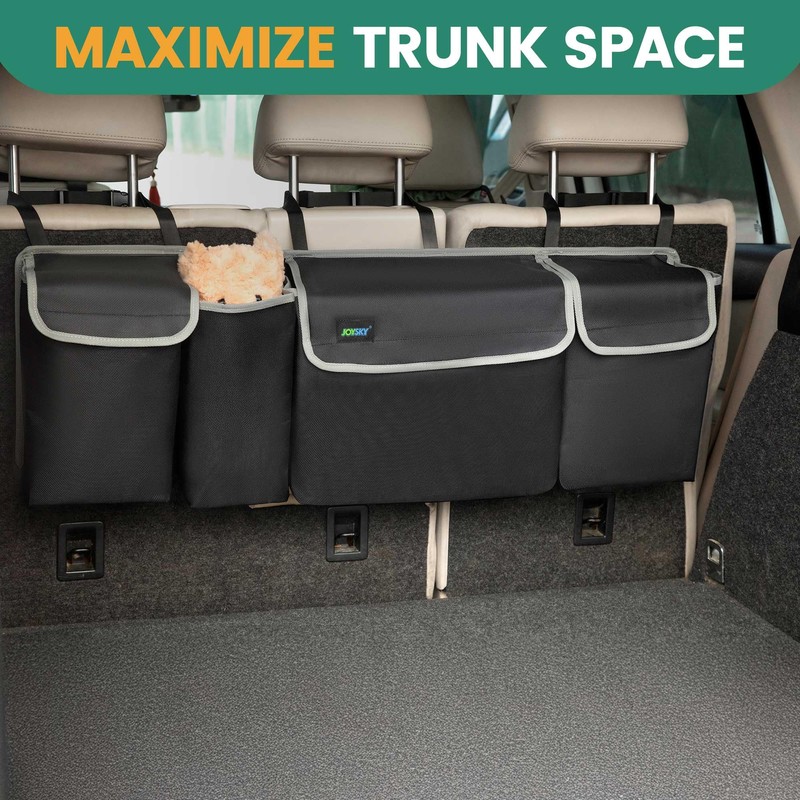 JOYSKY Car Trunk Organizer for SUV, Backseat Hanging Trunk Organizer