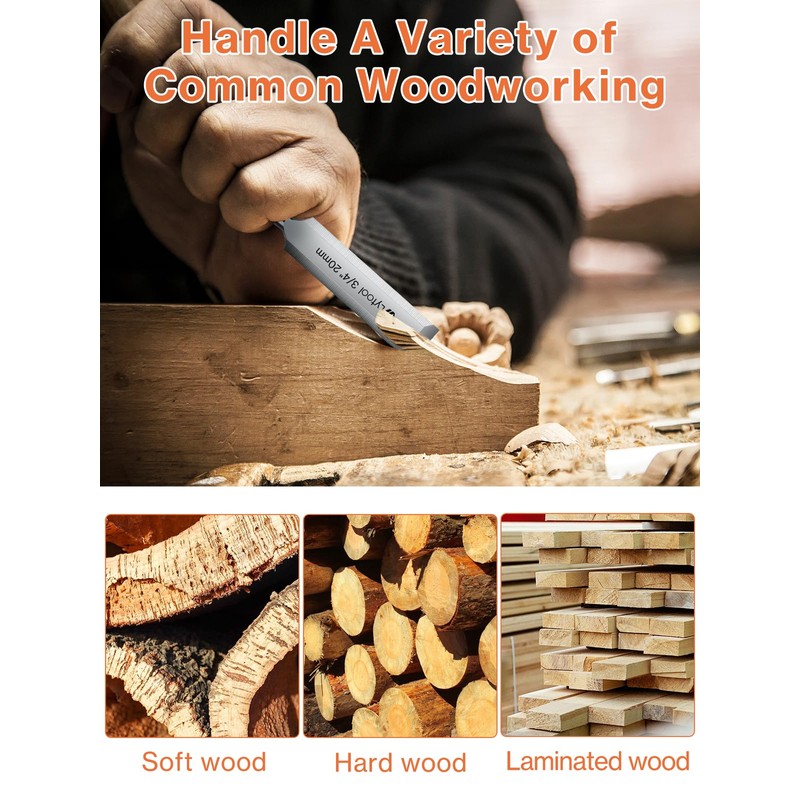 Lytool 5 Piece Wood Chisels Set, Wood Working Chisel Set