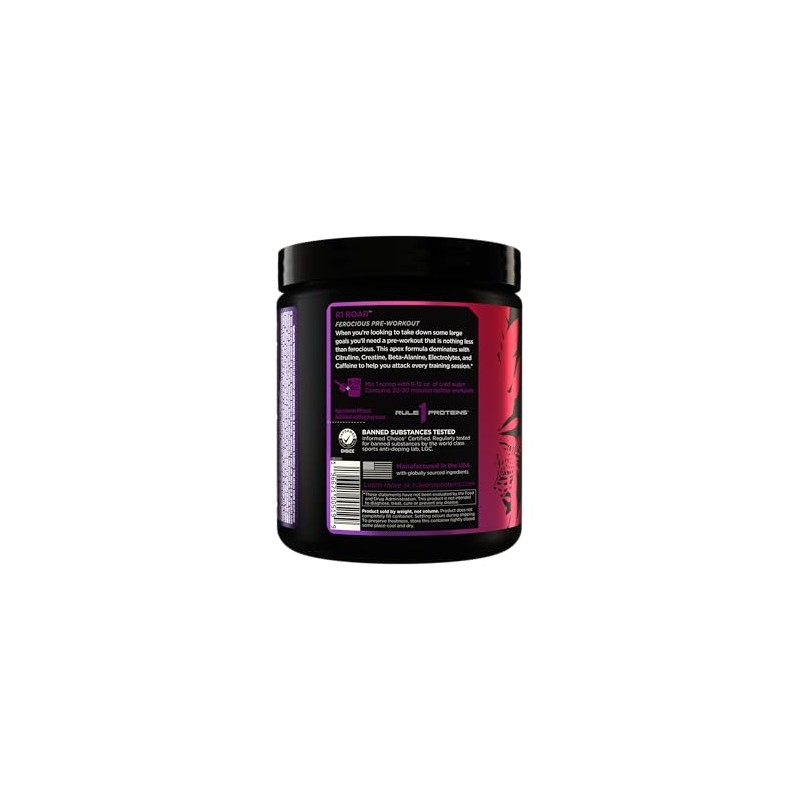 RULE ONE ROAR PRE WORKOUT PRE ENTRENO 30 SERVICIOS SABOR