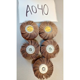 Merit (5 Pack) MERIT Miniature Flap Grinding Wheel #60 GRIT GRIND-O-FLEX THREAD #35015