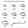 71Pcs 304 Hose Clips Adjustable 6-38mm Range Hose Clamps 304