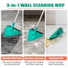 JEHONN Wall Cleaner Mop with Long Handle 82 Inches, 3-in-1