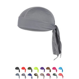 [TERTIS] Tartis Doorag Bandana Cap, Hip Hop, Dance, Costume, Inner Cap, Water Absorbent, Quick Drying, Sweatproof, Skull Cap, Turban, Unisex (Gray)
