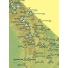 California 2000' Prominence Peaks Map Checklist 18x24 Poster (Green &