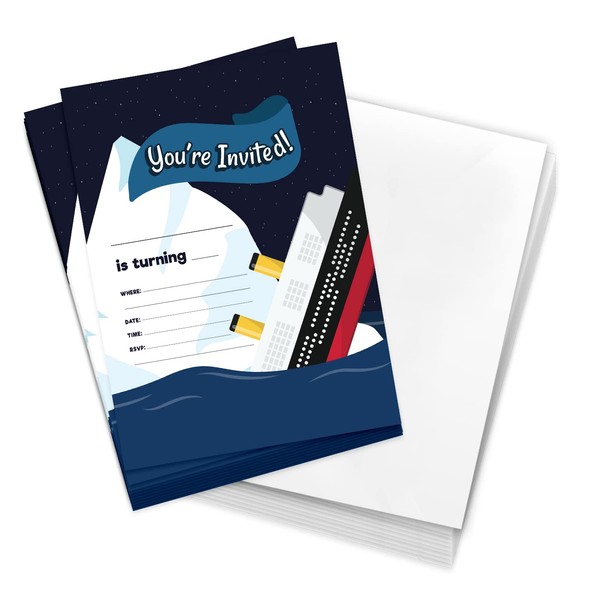 Desert Cactus Titanic Style 2 Happy Birthday Invitations Invite Cards