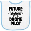 inktastic Future Drone Pilot Operator Baby Terry Cloth Bib White