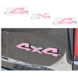 Reflective Concepts 4x4 Emblem Overlay Decal Sticker -Fits: 2019-2025 Ram, NOT for Classic - (Color: Pink)