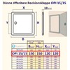 SYSTERM Universal Inspection Lid External Dimensions 15 x 15 cm