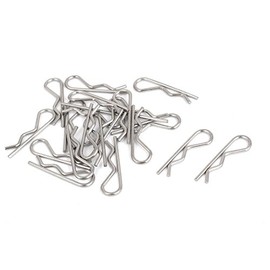 sourcing map Pack of 20 Hair Pins Splint Clip Hardware Silver Tone 1.2 mm x 25 mm