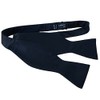 Luxury 100% Black Silk Self Tie Bow Tie(Size: Adjustable)