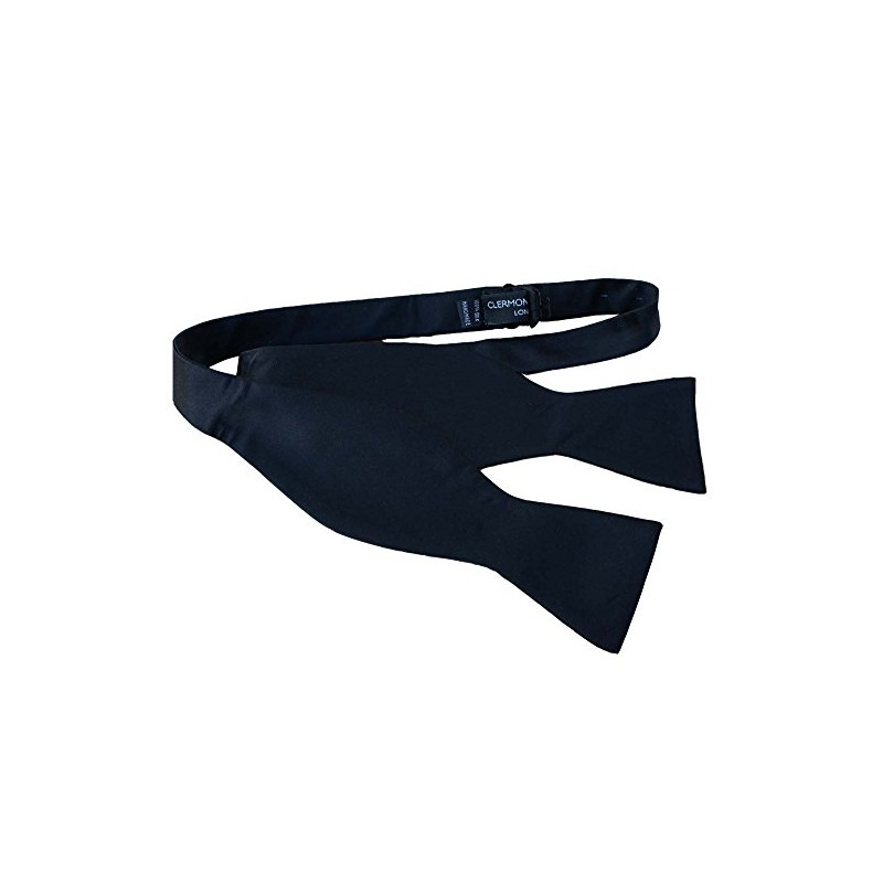 Luxury 100% Black Silk Self Tie Bow Tie(Size: Adjustable)