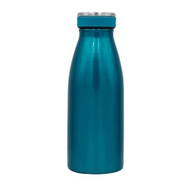 Steuber Stainless Steel Thermal Water Bottle, 350 ml, Double-Walled Insulated Bottle with Leak-Proof Lid, Petrol