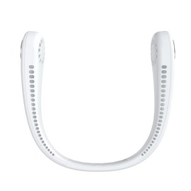 Leafless Hanging Neck Fan Handfree Air Cooler Outdoor Portable Fan Mini Hanging Neck Fan USB Charging Silent Air Cooler for Summer (White)