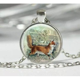 Fashion Jewelry FOX ANIMAL charm pendant statement Sterling Silver 925 necklace gold gift women