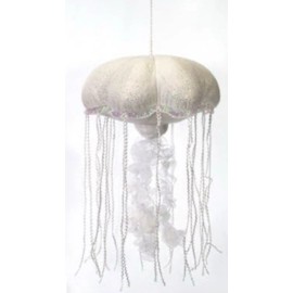 Fiesta Toys 14" White Jellyfish Glittered Plush Stuffed Animal Toy