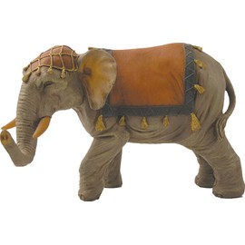 FADEDA Elephant/Height: 11 cm/Hand-painted/Detailed Nativity Scene Figures - Christmas Table Decoration Nativity Accessories