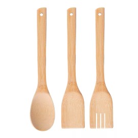 Importeek Set Utensilios Pala Espatula Cuchara Utensilios Cocina Bambu