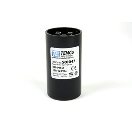 TEMCo 829-995 uF MFD CD60 Start Capacitor 110-125V AC Round | 50/60 Hz Motor Start Capacitor for HVAC, Compressor, Pump