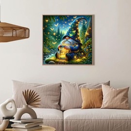 Camocin Diamond Art Kits for Adults Gnomes, 5D Gnome Diamond Painting Kits for Adults Beginners, DIY Gnome Full Round Dots Drill Gem Art Kit for Gift Home Wall Decor 14 x 14 Inch