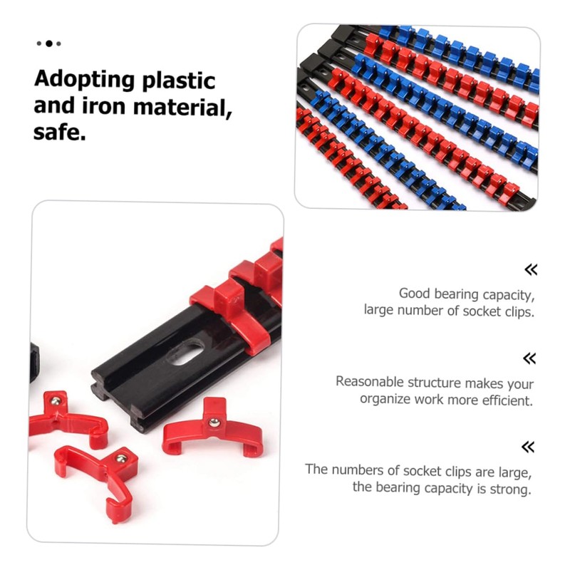 Gadpiparty 6pcs Socket Holder Organizer for Toolboxes Compatibility Durable Efficient