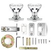 Privacy Diamond Round Brilliant Crystal Door Knobs Polished Chrome Round