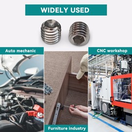 Agatige tornillos métricos, tornillo de cabeza Allen M3/M4/M5/M6/M8, surtido tornillo hexagonales internos para manijas de puerta, 304 Conjunto Combinado De Tornillos Hexagonales Acero Inoxidable