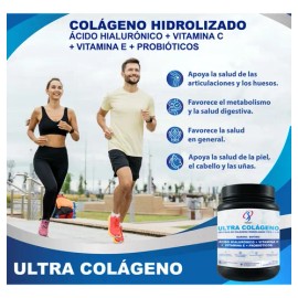 Ultra Colágeno Hidrolizado Renovagren con Vitamina C E y Probióticos 500g Sin Sabor